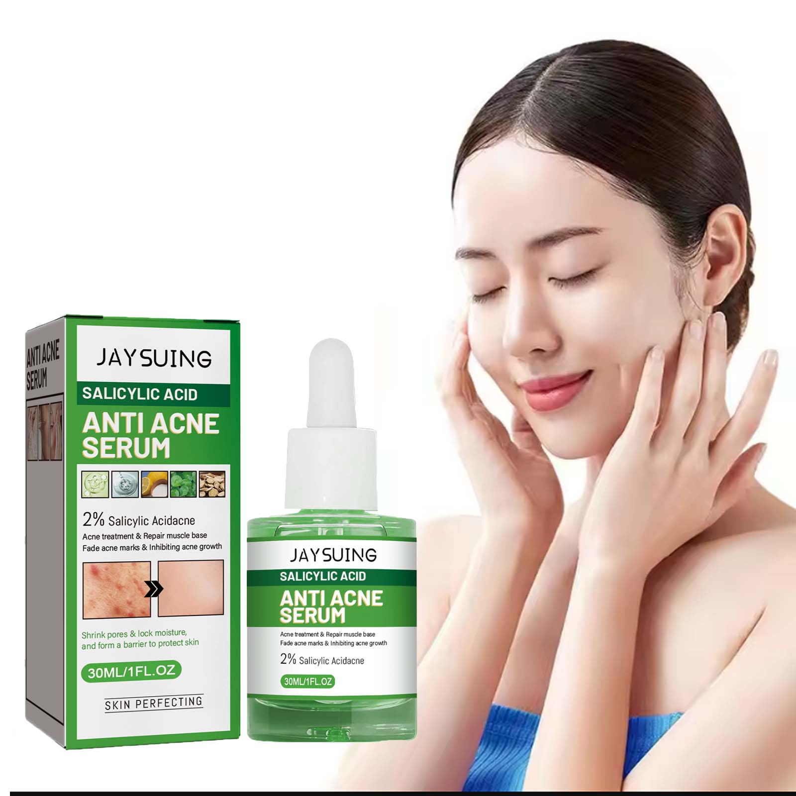 Tranexamic Acid Serum - Salicylsäure Anti Acne-e Gesichtsserum Feuchtigkeitsspendender Fader