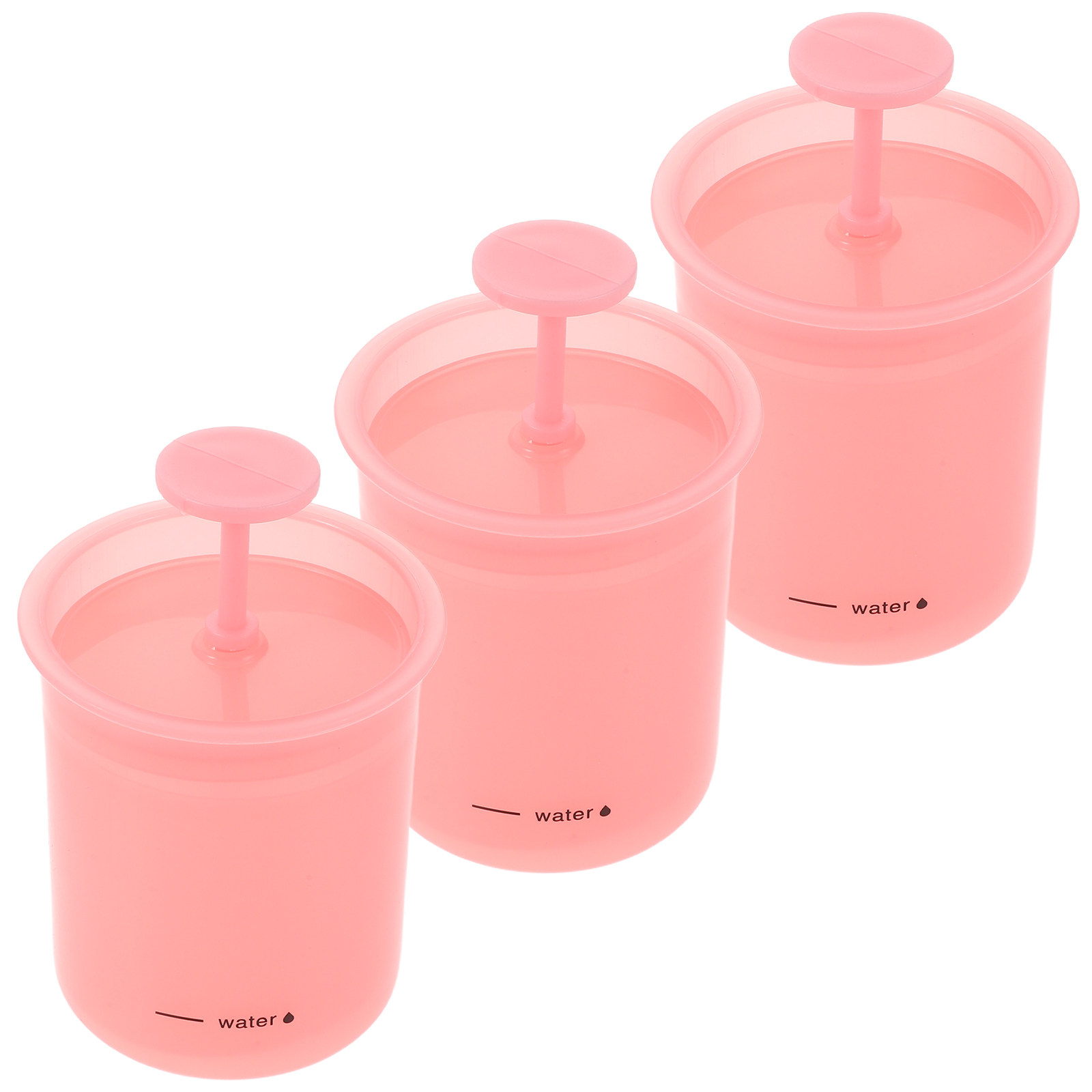 Skincare Pink - 3-teiliger Gesichtsreinigungsschäumer, Manueller Tragbarer Schaumgenerator, Rosa