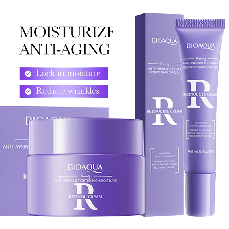 Skincare Retinol - BIOAQUA Retinol Hautpflege-Sets, feuchtigkeitsspendende, feuchtigkeitsspendende Gesichtscreme,