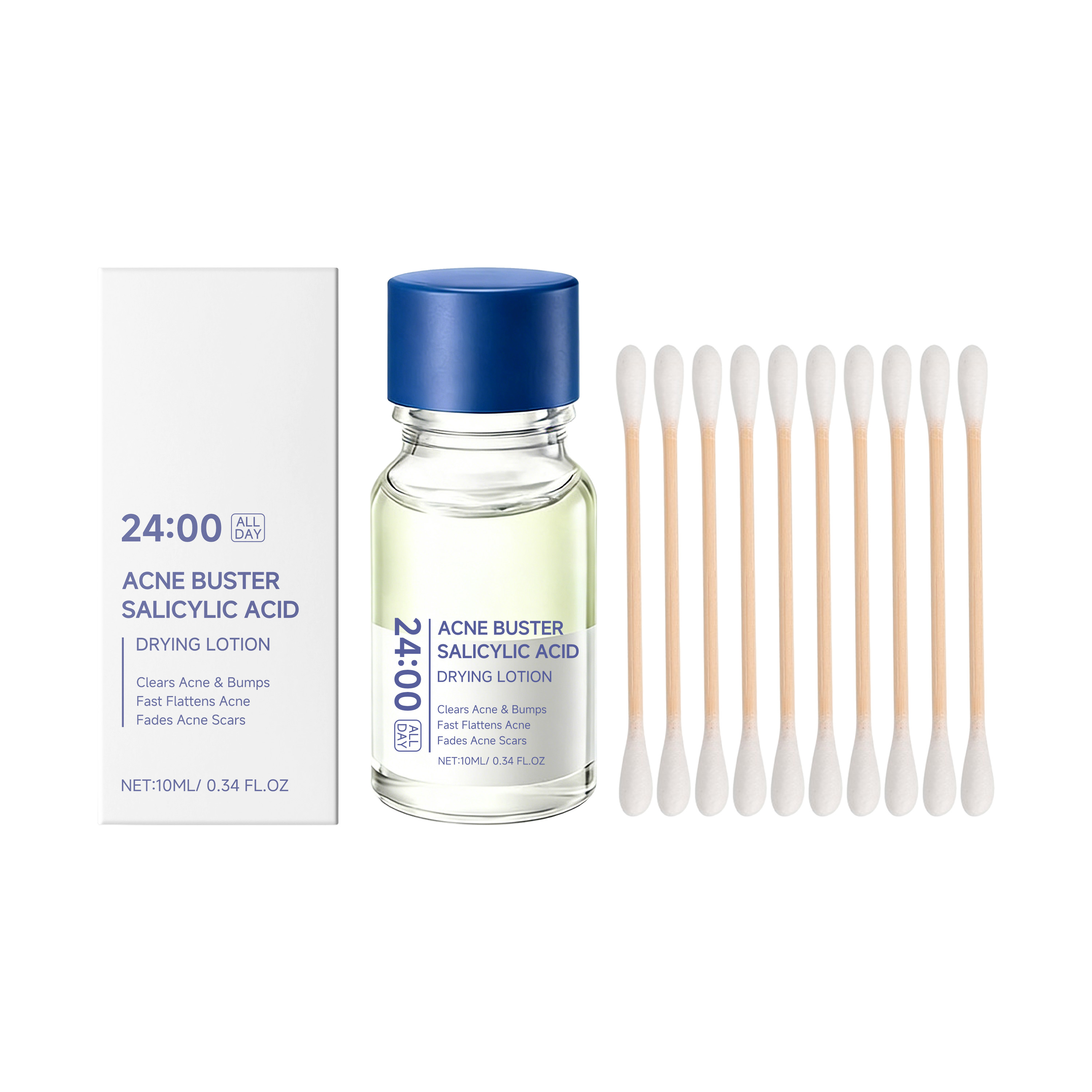 Tranexamic Acid Serum - Salicylsäure-Trocknungslotion Gesichtsserum mit Wattestäbchen – Reduziert