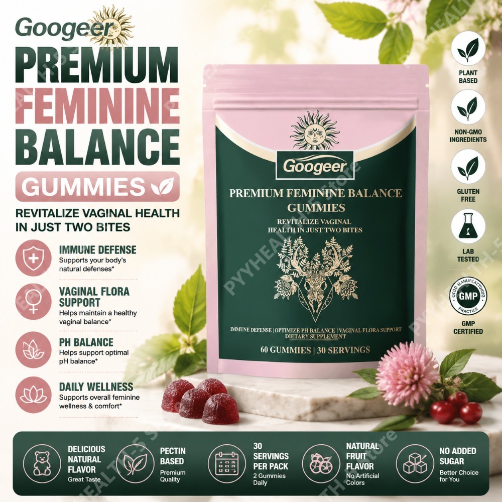 Vitamin C Powder - Googeer Frauen-Balance-Gummis mit Vitamin C und