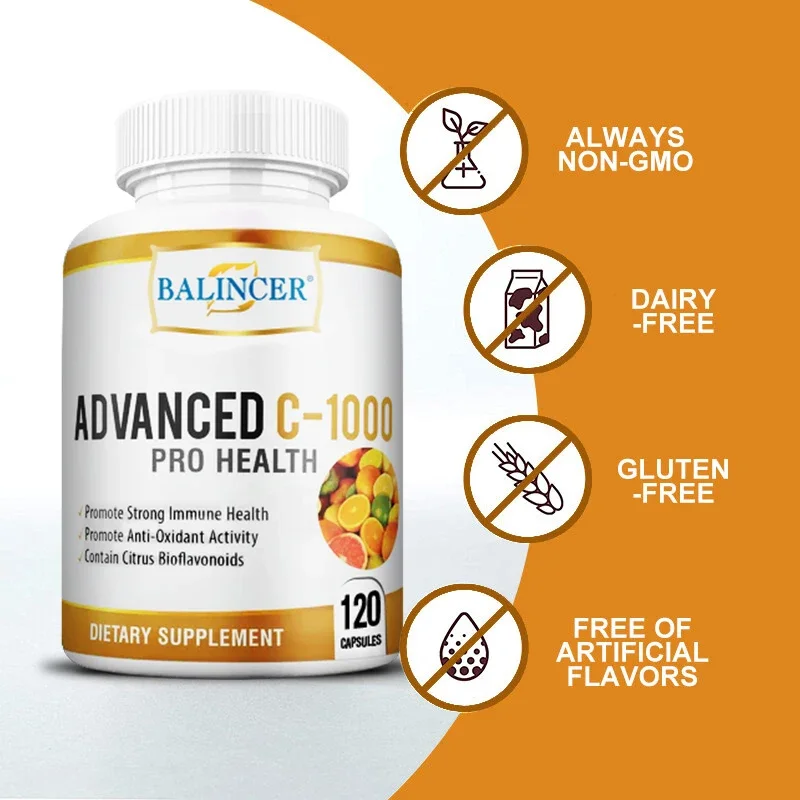Vitamin C Powder - Balincer Vitamin C 1000 mg, Zitrus-Bioflavonoidkomplex,