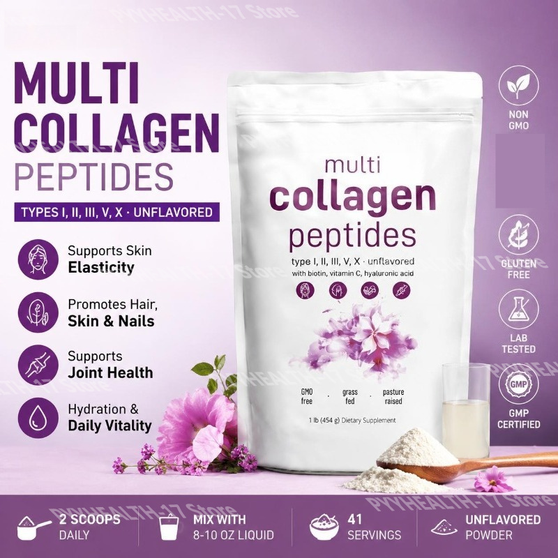 Vitamin C Powder - Multi-Kollagen-Peptid-Pulver Typ I, II, III, V