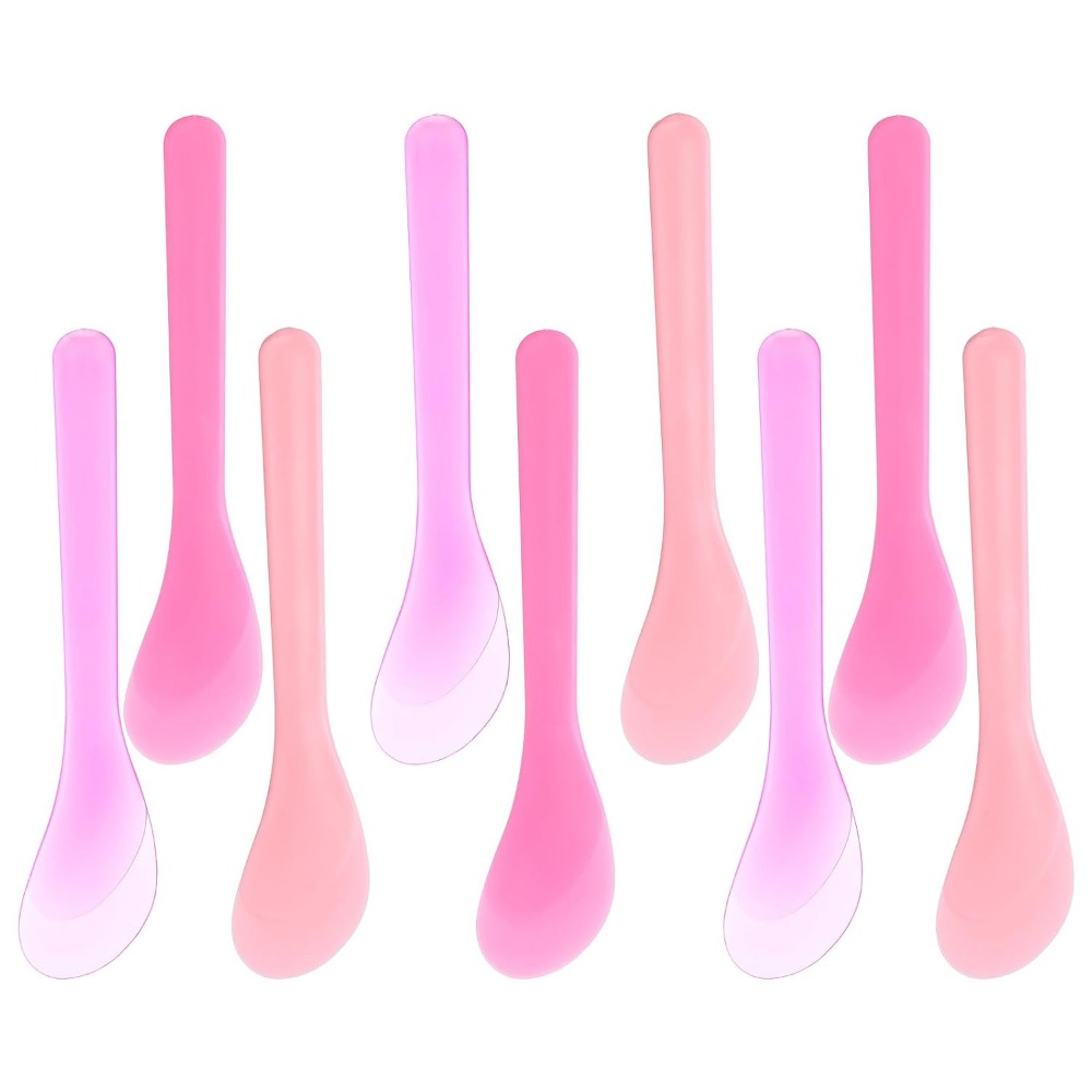 Skincare Pink - 9-teiliges Rosa Gesichtsspatel-Set für Make-up, Kosmetik