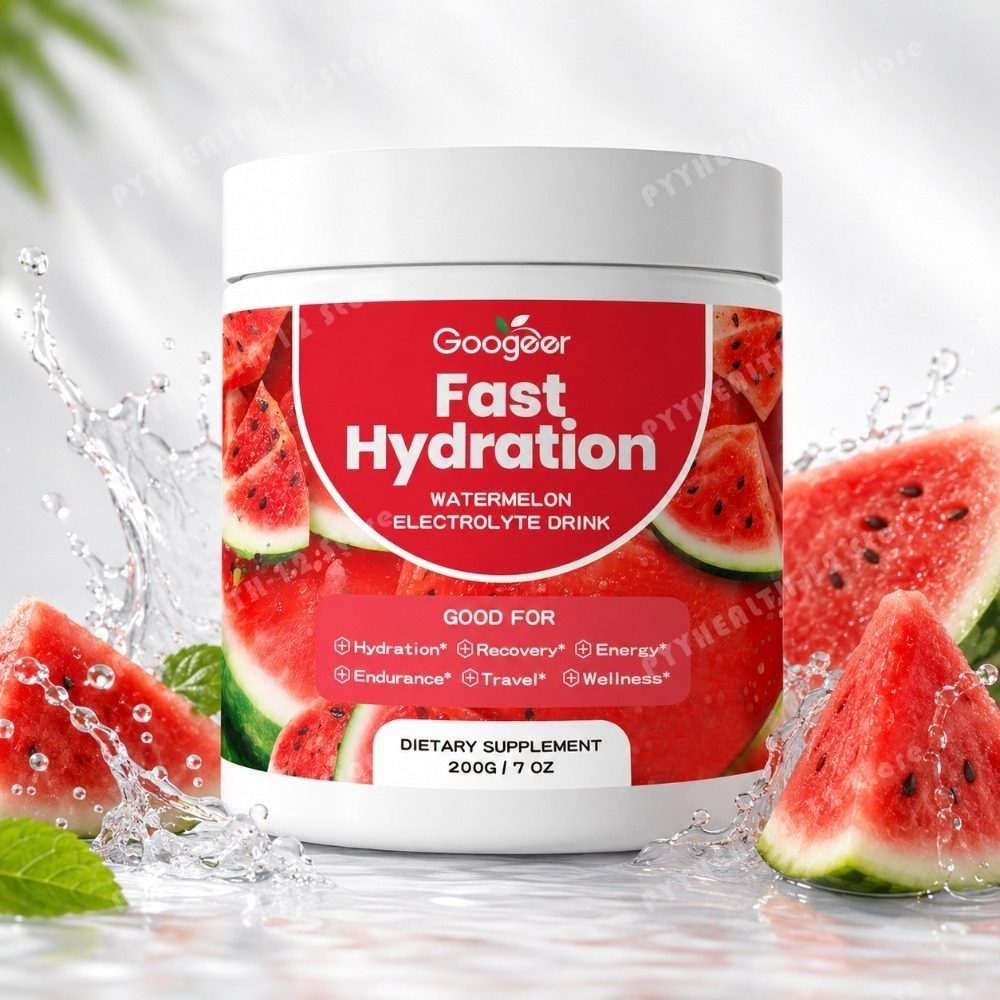 Vitamin C Powder - Googeer Wassermelonen-Elektrolyt-Pulvergetränk mit Vitamin C, B12