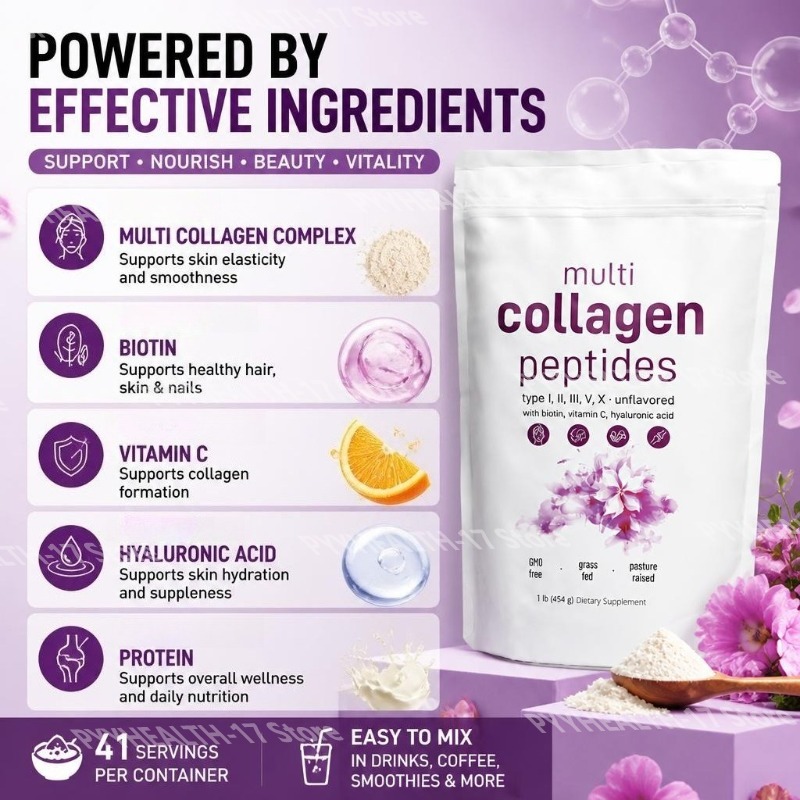 Multi-Kollagen-Peptid-Pulver T – Vitamin C Powder Bewertung und Preis
